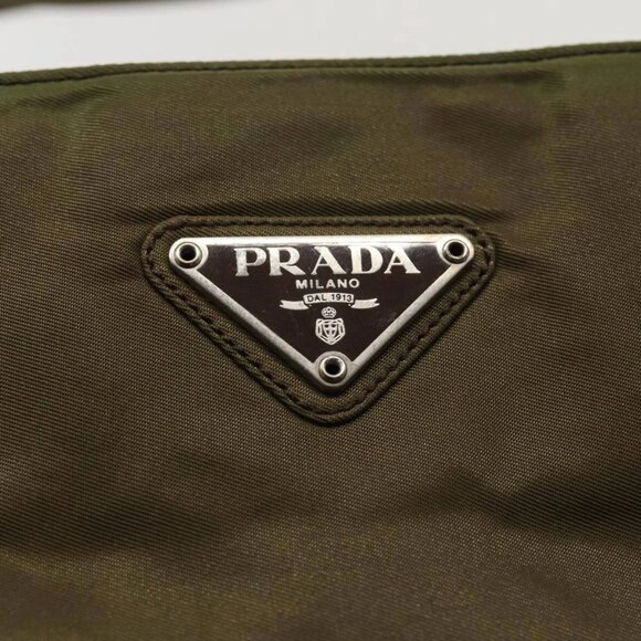 PRADA Hand Bag Nylon Khaki Auth - Picture 9 of 16